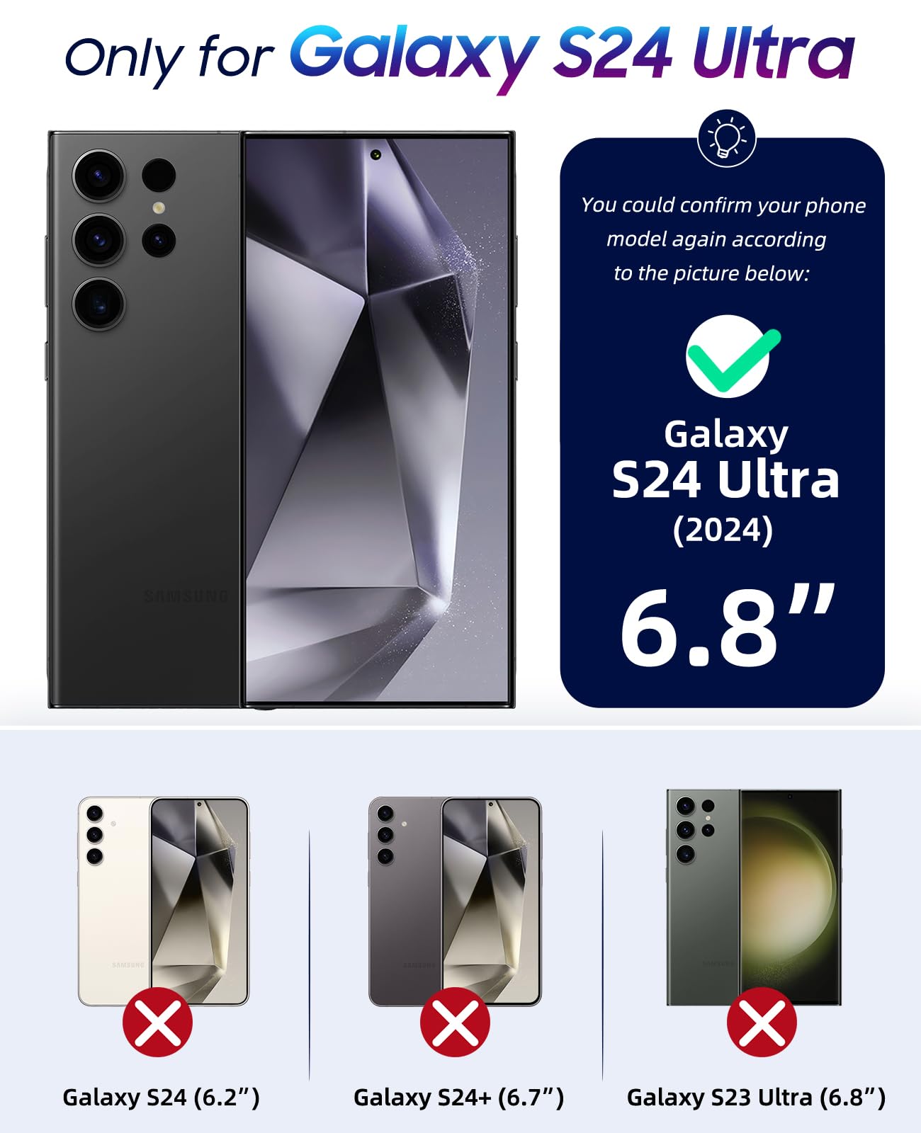 OCASE Compatible with Galaxy S24 Ultra 5G Wallet Case, PU Leather Flip Folio Case with Card Holders RFID Blocking Kickstand [Shockproof TPU Inner Shell] Phone Cover 6.8 Inch (2024), Black