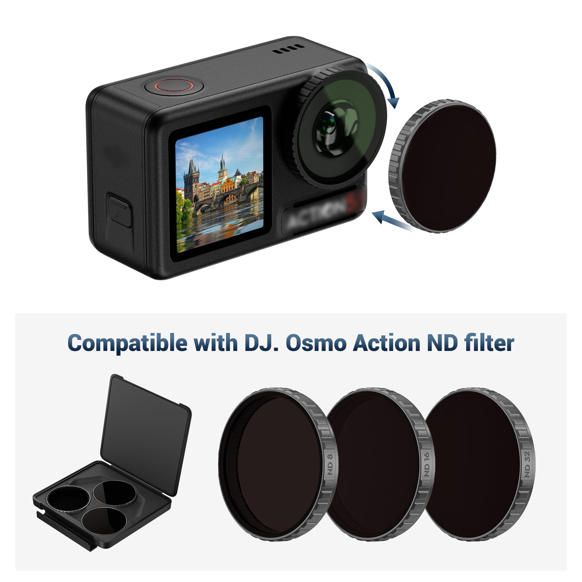Osmo Action 5 Pro 4 filtr UV z silikonową nasadką na soczewki, zestaw szklanej osłony obiektywu do DJI Osmo Action 5 Pro/4, filtr UV, szkło optyczne HD, absorbuje światło ultrafioletowe, akcesoria