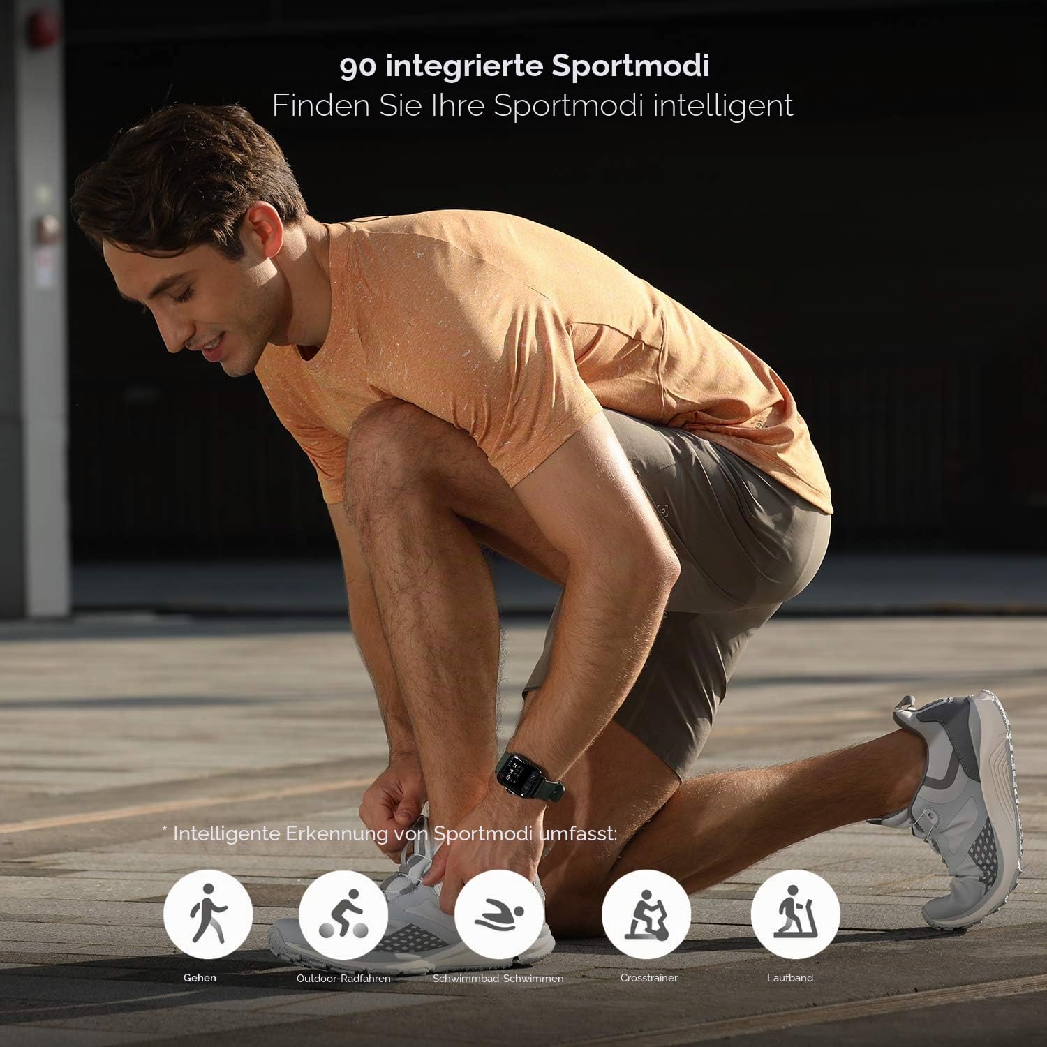 Amazfit Smartwatch GTS 2e GPS 1,65''Aktivitätstracker für Fitness und Gesundheit mit 90 Sportmodi, 14 Tagen Akkulaufzeit, Überwachung von SpO2, Herzfrequenz, Schlaf, Stress für Herren Damen (Grün)