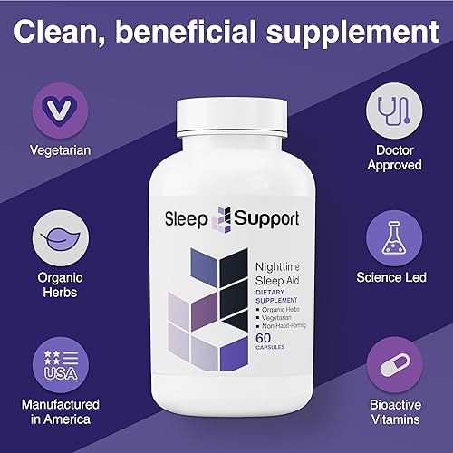 Miniatura 4 de SleepSupport - Ayuda natural para dormir para adultos para ayudar a promover la calma y la relajación - Suplemento orgánico para dormir con