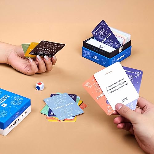 Miniatura 5 de BestSelf Family Talk - Cubierta rompehielos - 150 iniciadores de conversación para conexiones familiares, vinculación divertida, noches de juego