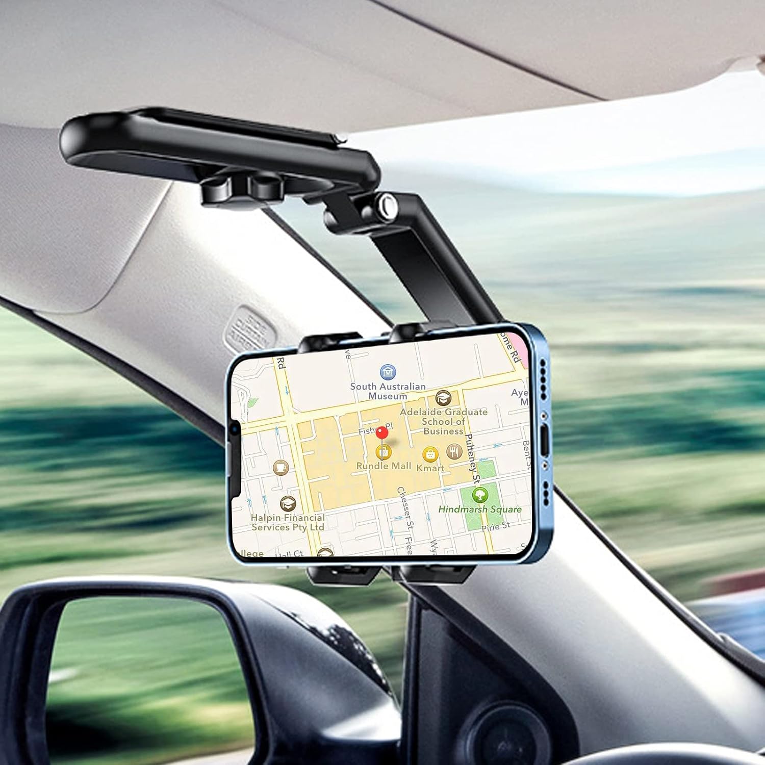 WACK SPOT Car Phone Holder for Car Sun Visor, Car Phone Mount for Car with 360