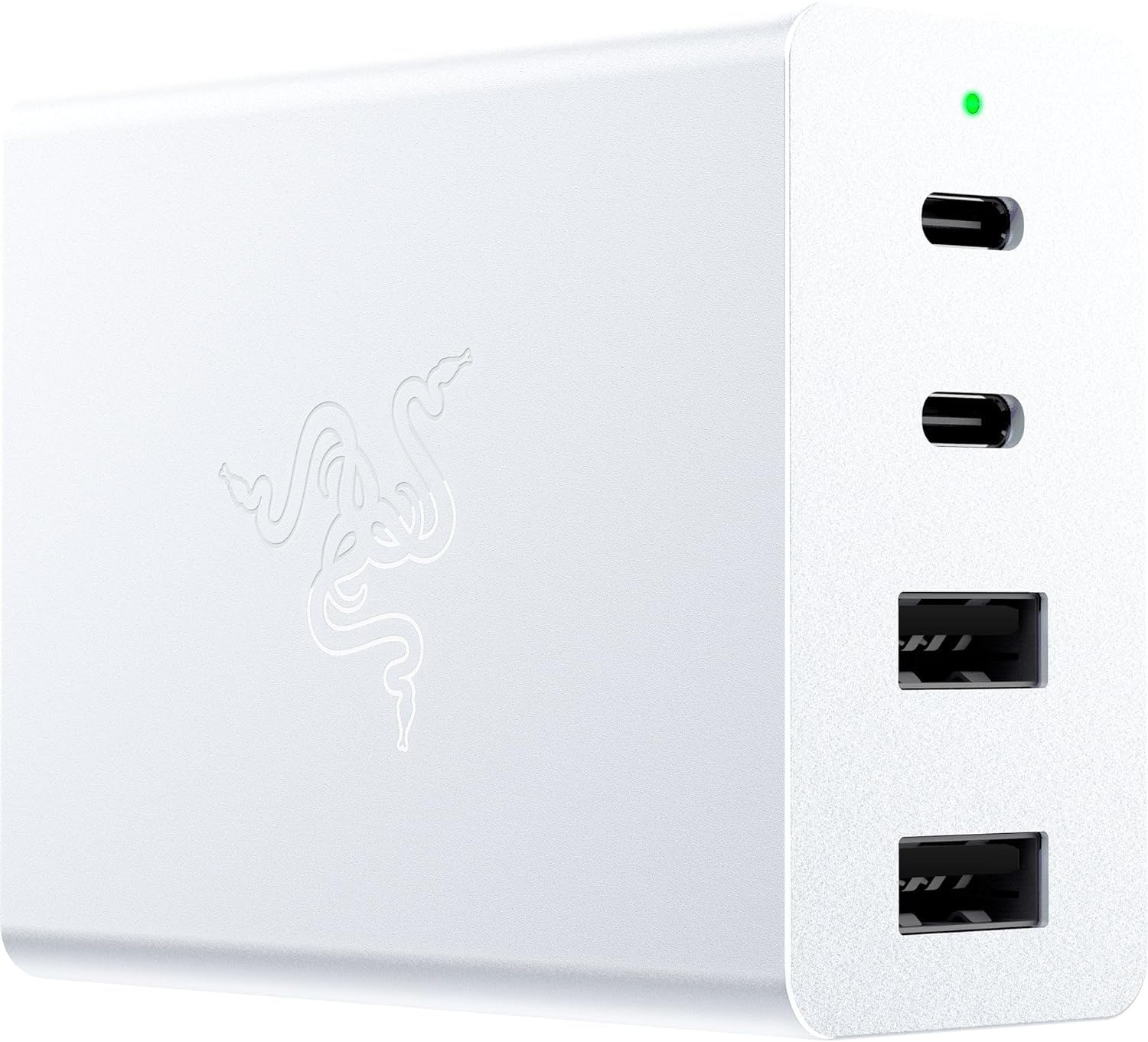 Razer USB-C GaN Şarj Cihazı - Taşınabilir Hızlı Şarj Cihazı (2X USB-C, 2X USB-A, ABD, AB ve İngiltere portlu) Beyaz