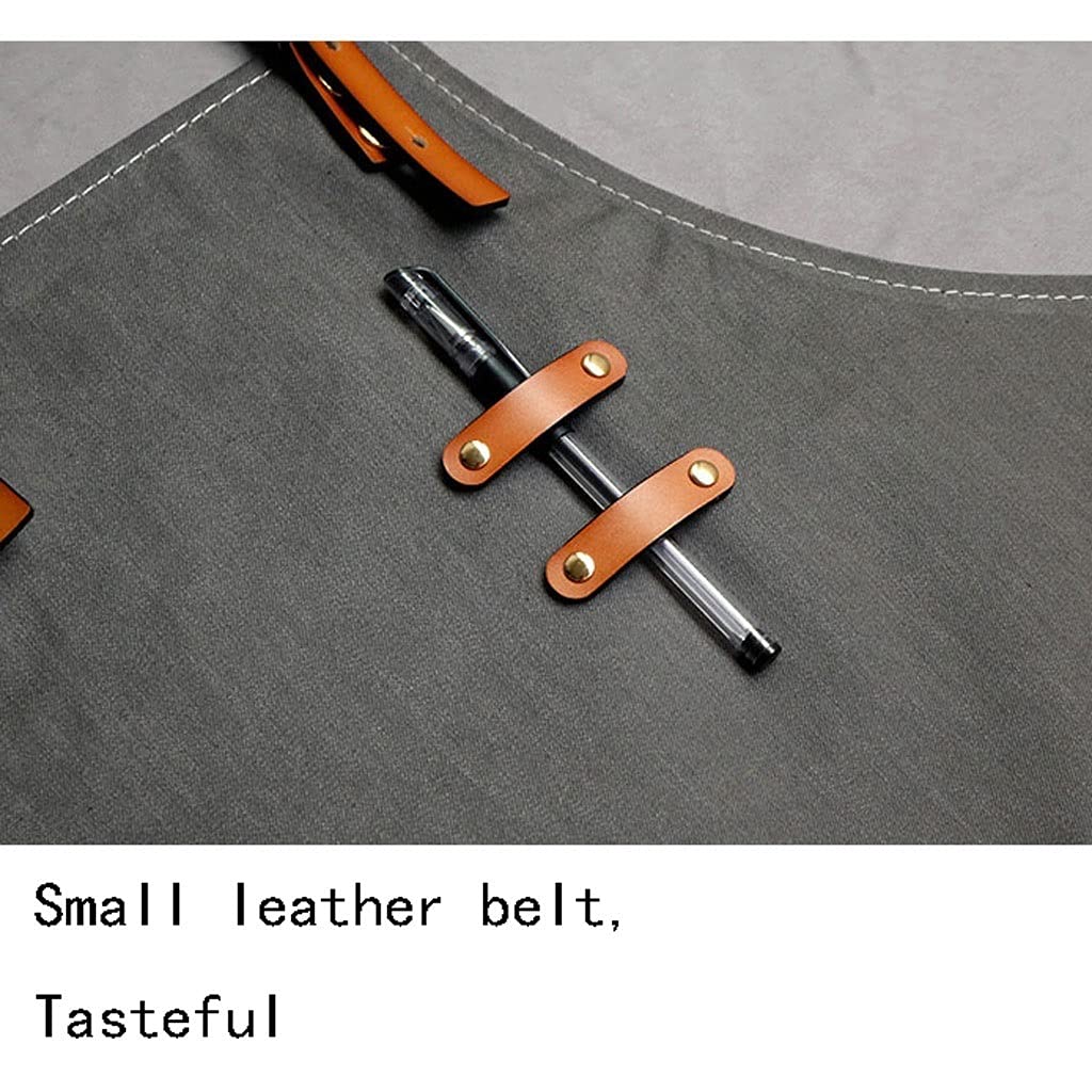Delantal Chef Delantalthin Light Denim Delantales Straps Ajustable Hombro y Pocket Grande Delantal Cocina Grill Barbería Barista Unisex Fácil de Limpiar (Color : B, tamaño : Medium 20.8 * 31.4)