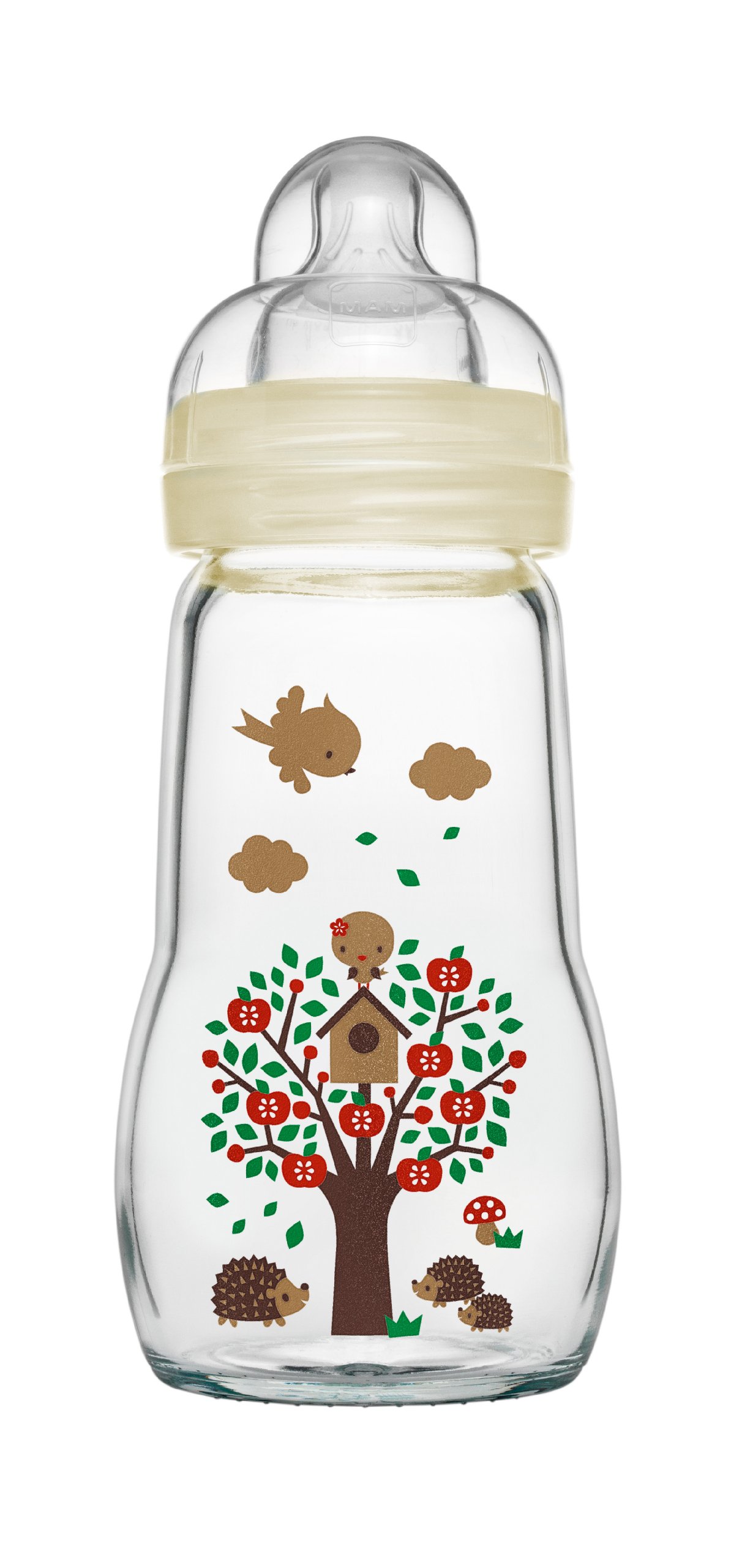 MAM Feel Good Bouteille en verre de 170 ml et 260 ml, neutre