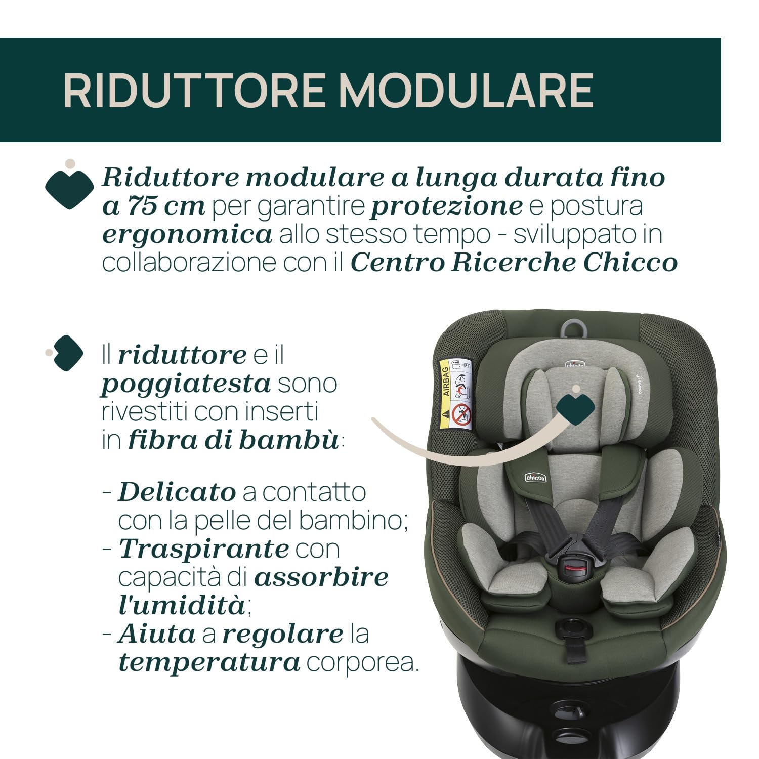 Chicco Seat105 I-Size, Seggiolino Auto Omologato ECE R129/03, Girevole A 360°, Reclinabile in 6 Posizioni, Installazione Semplice e Veloce, Riduttore Incluso, 40-105 cm, Gruppo 0/1/2, da 0 a 4 Anni