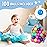 Foam Ball Pit for Toddlers with 100 Balls, Large Baby Ball Pit for Babies with Soft Memory Sponge, Indoor Outdoor Baby Playpen, Kids Play Ball Pool