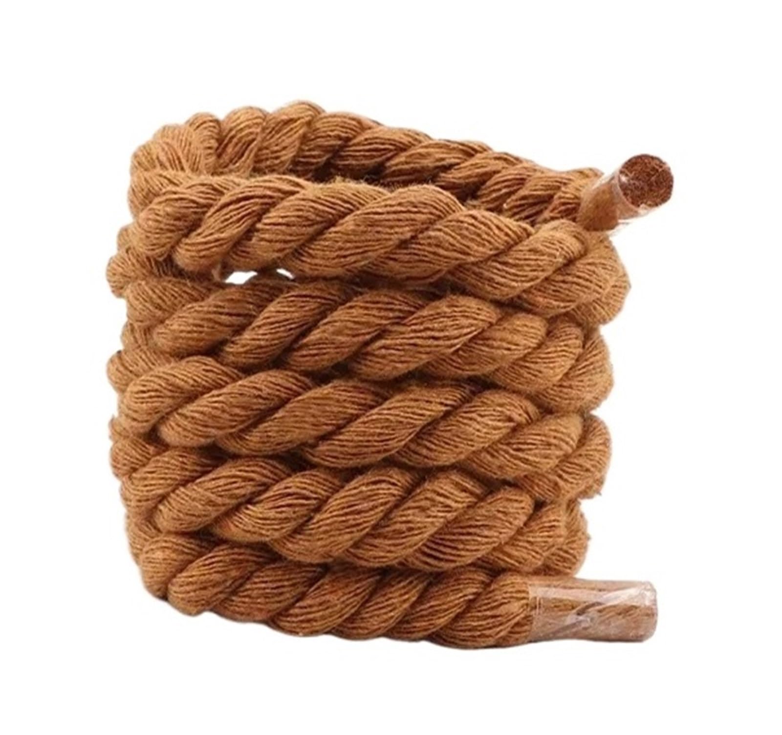 Schnürsenkel, Runde Schnürsenkel aus Baumwollgewebe, auffällige for Turnschuhe, bunt, 1 cm Dicker, for Laufstiefel(Brown,120cm)