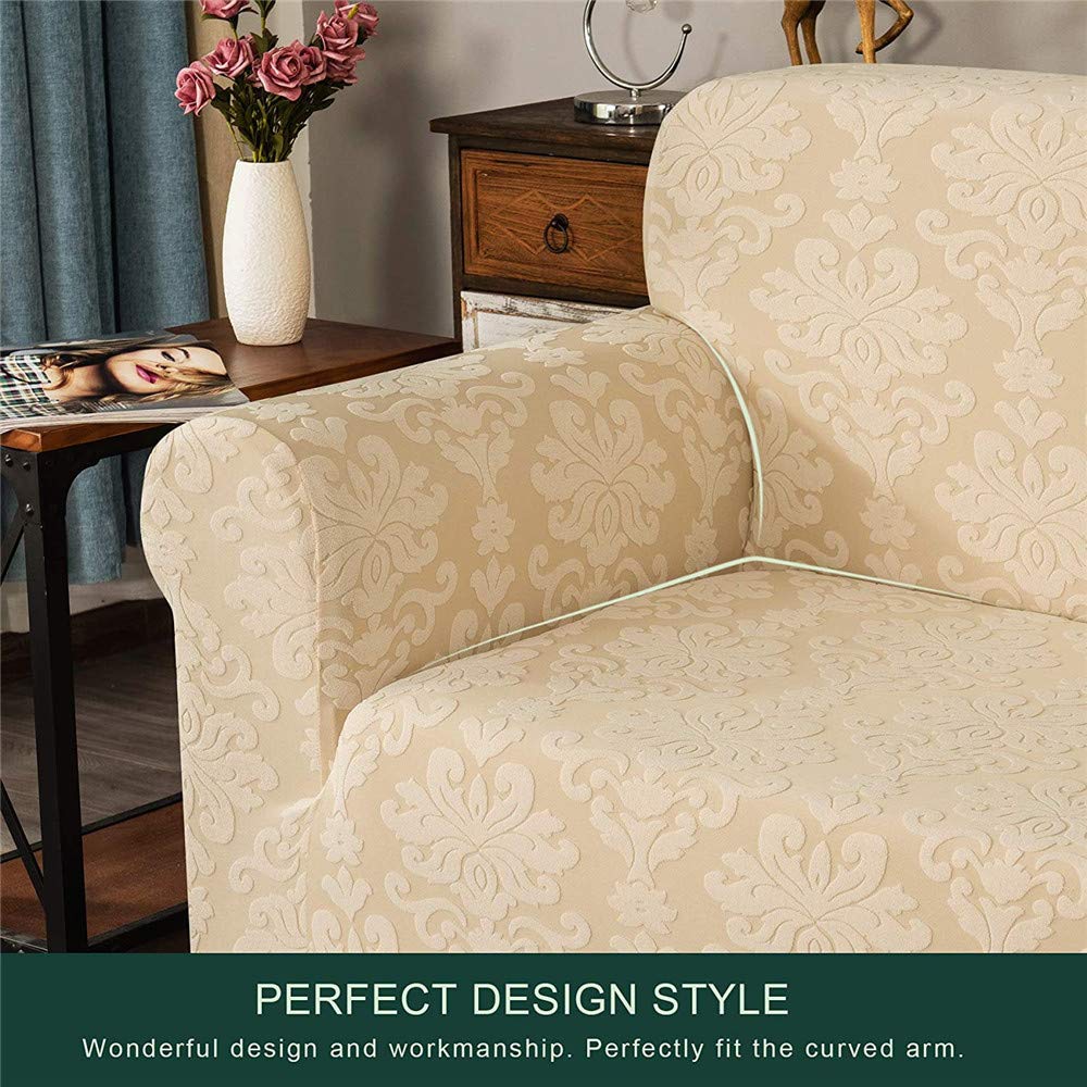 Copertura Jacquard Elastica Cioccolato Copridivano Per Poltrona Reclinabile A 2 Posti KinCam - Jacquard Elastico, Protezione Per Bambini E Animali Copridivano 2 Posti Relax