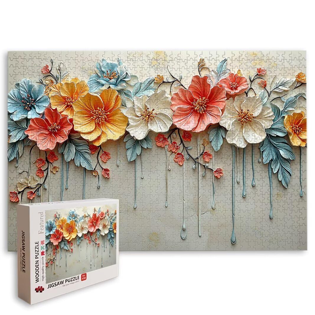 Puzzle Flor, Puzzle 2000 Piezas, Rompecabezas, Regalo Mujer, Decor -8438