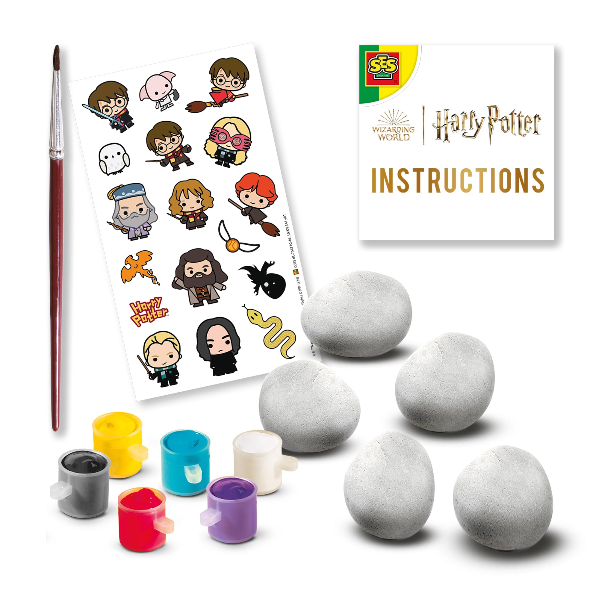 Harry Potter - Rub-on Rock Painting, 15 x 20 x 4 cm, Multicolour - Image 2