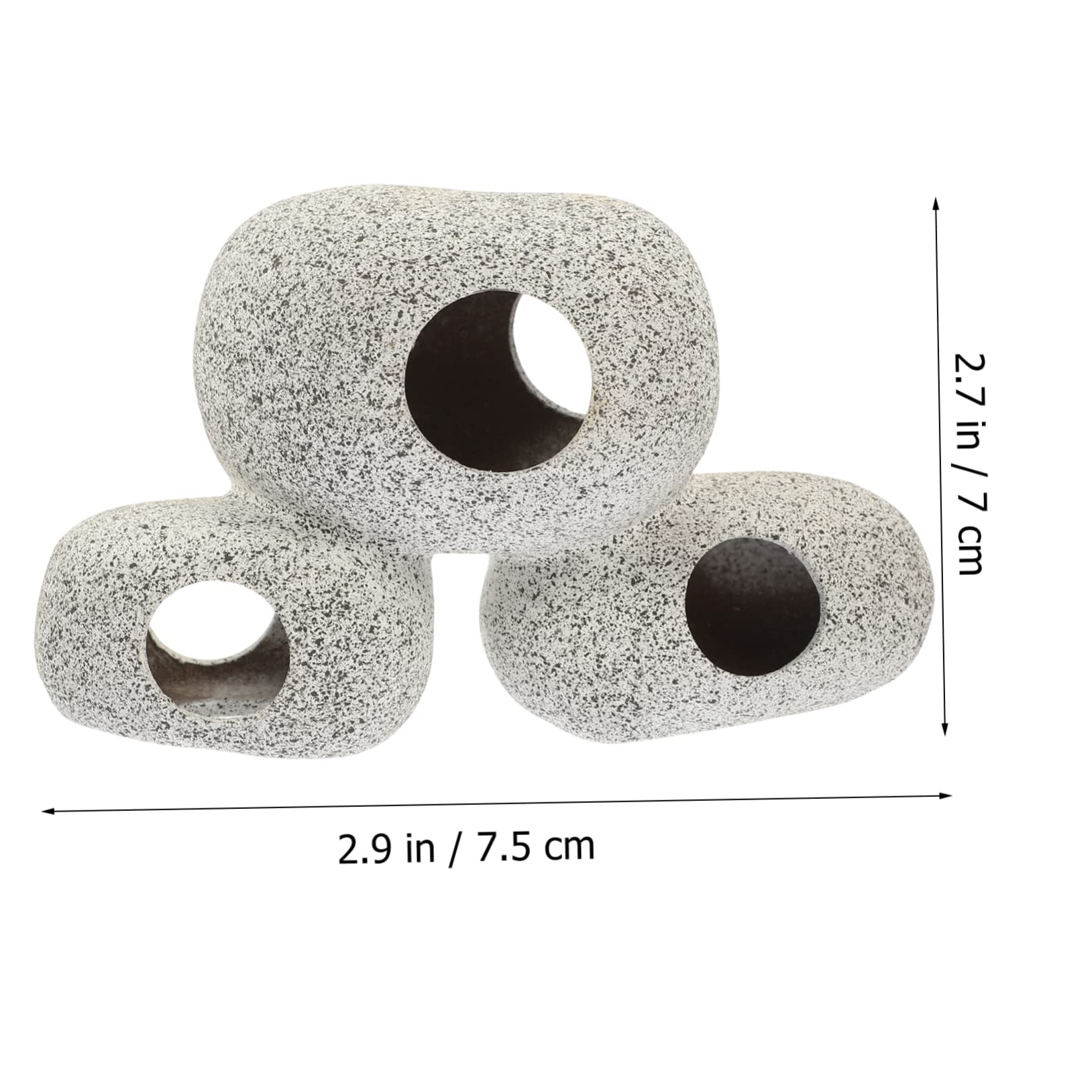 Yardwe Cueva para Peces De Cerámica De Artesanía Fina De 4 Piezas para Decoración De Acuario Segura Y Resistente