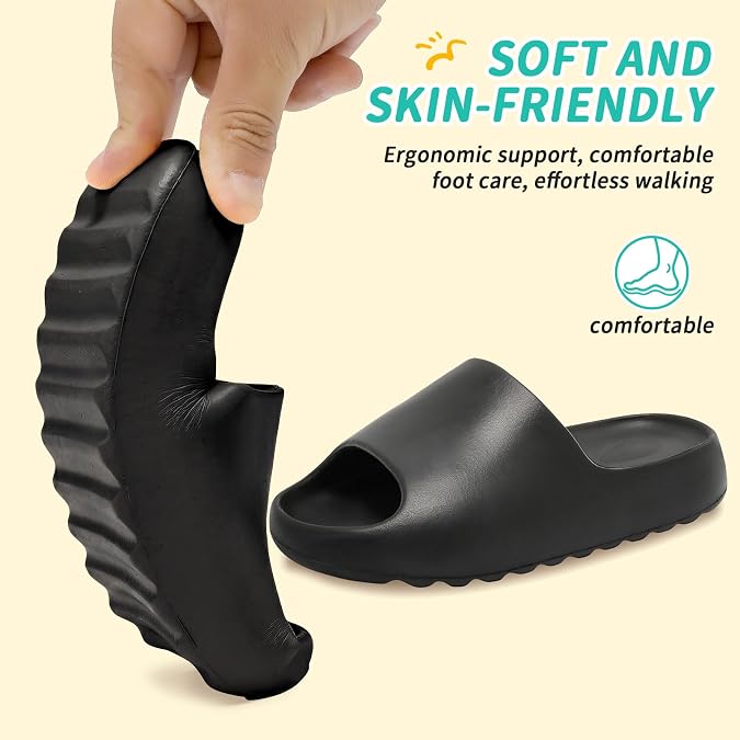Kids Cloud Slides Boys Girls, Thick Sole EVA Sandals