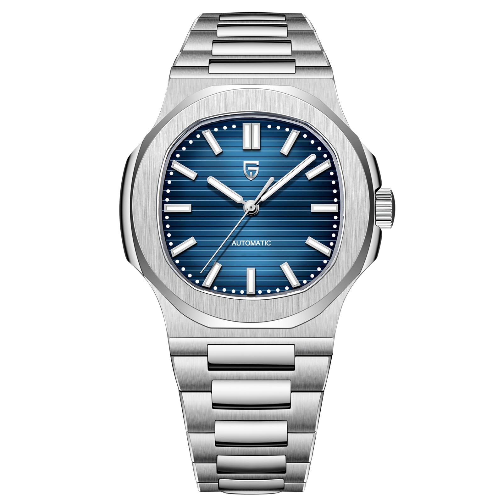 HaiqinPagani Design PD-1728 Nautilus Homage Automatic Movement (ST6) | Stainless Steel Dial Men's 40MM Watch | Deep Blue Dial