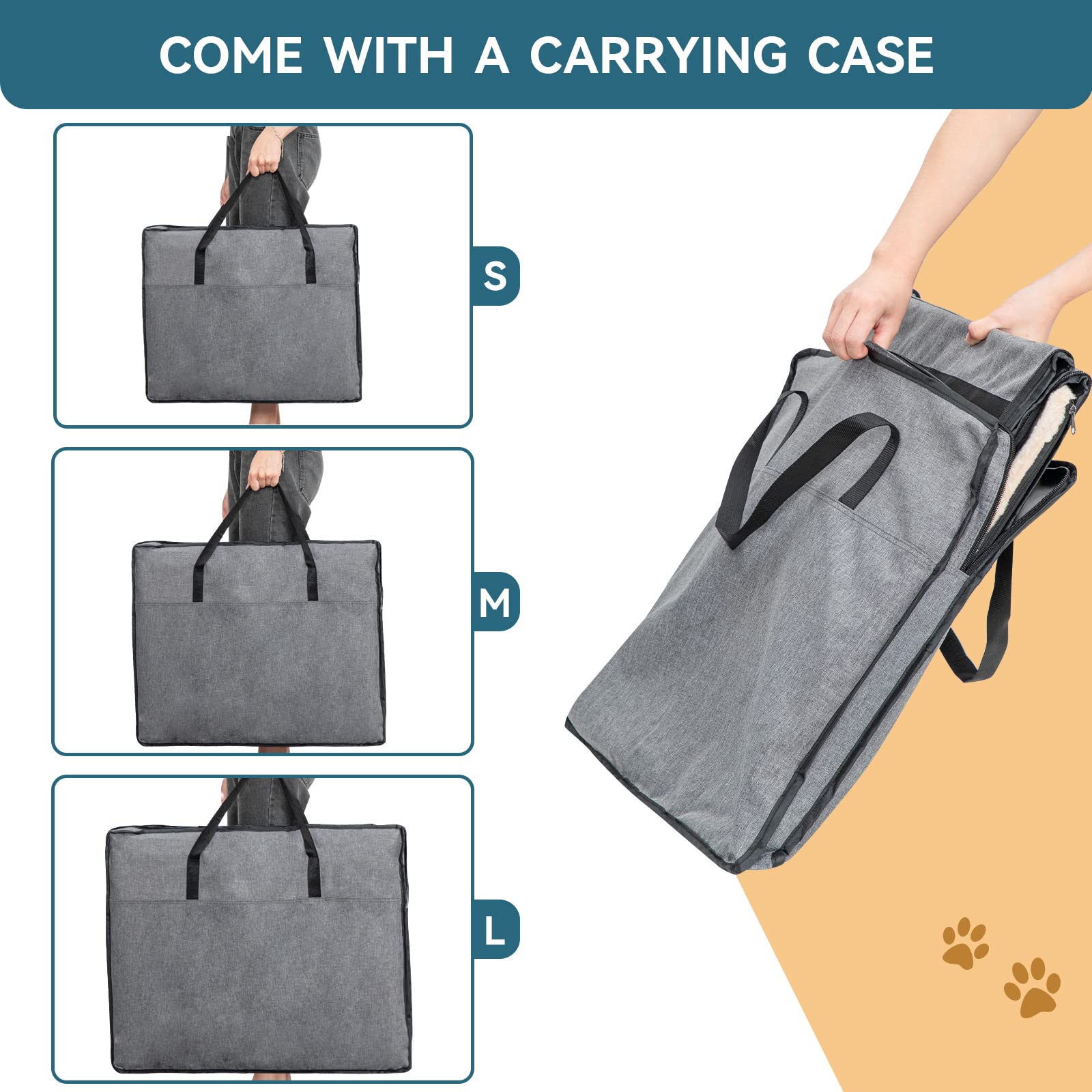 Petsfit Caisse de Transport pour Chien Pliable Sac pour Chien Chat Léger Caisse pour Voyage Voiture Boîte Oxford