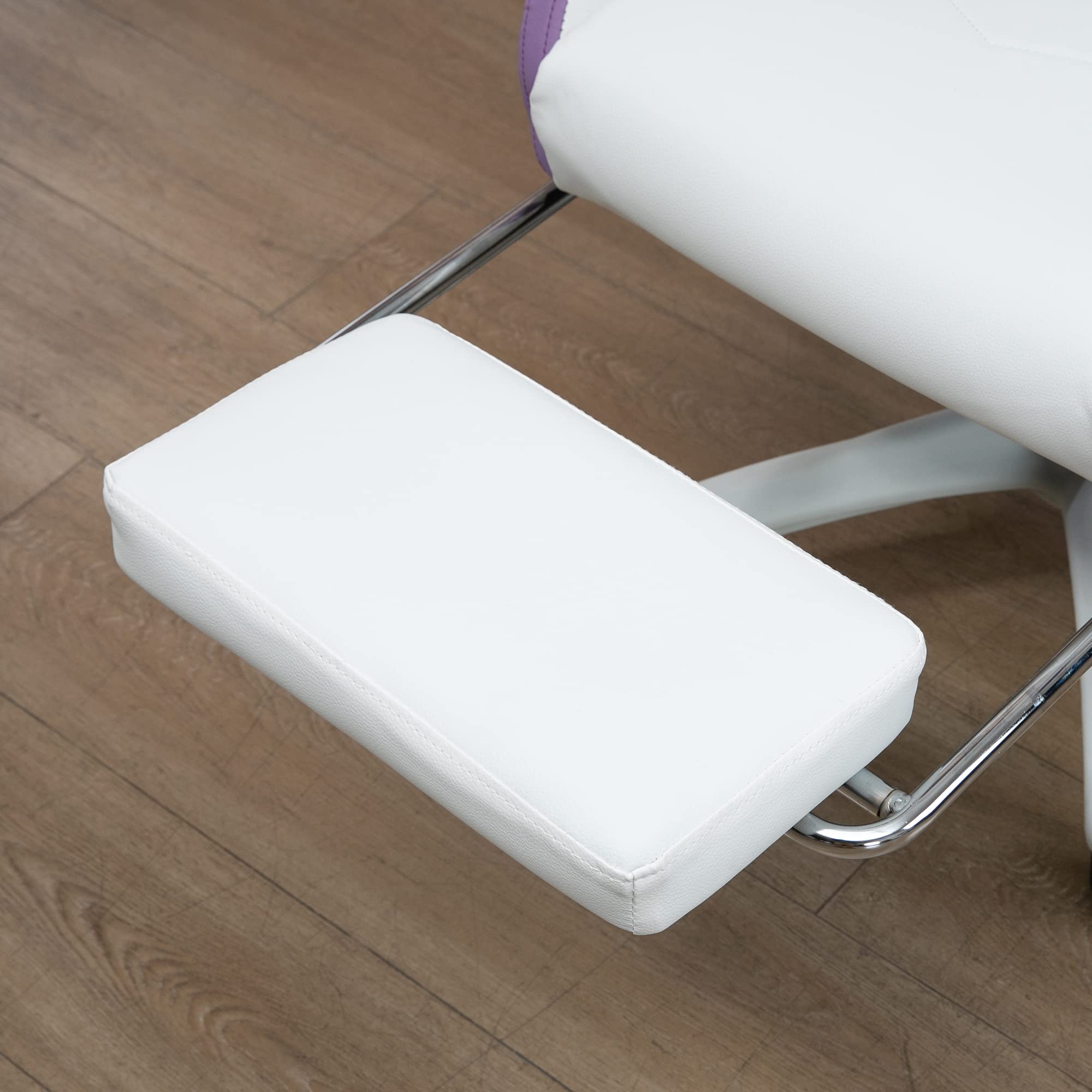 Vinsetto Chaise Gaming Ergonomique Repose-Pieds Télescopique Blanc