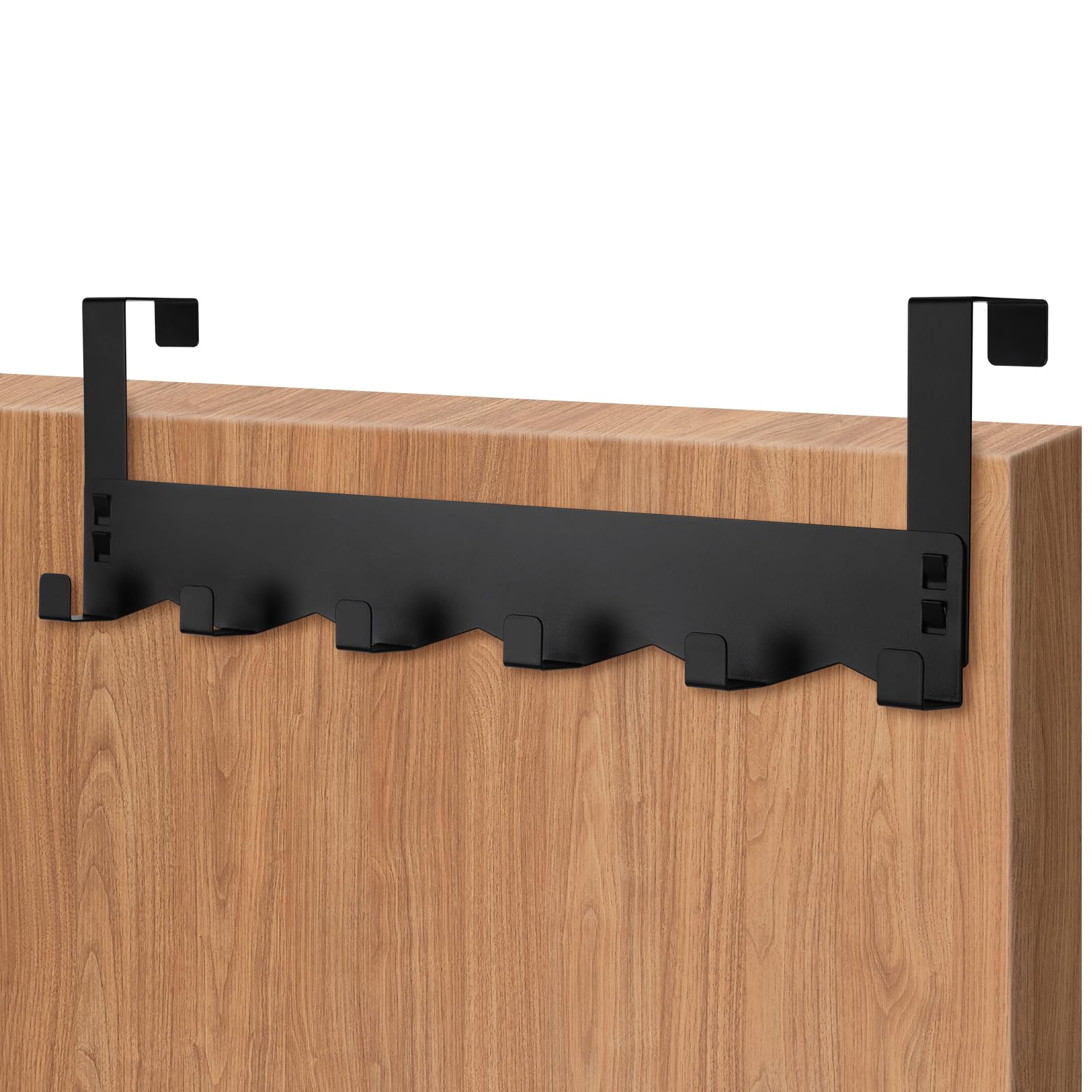 Sandiyago Türgarderobe zum Einhängen – Metall, Matt, 43x4.5 cm | Stabile Türhakenleiste, Anti-Rutsch, platzsparend & flexibel für Flur, Bad, Schlafzimmer & Küche einfache Montage ohne Bohren