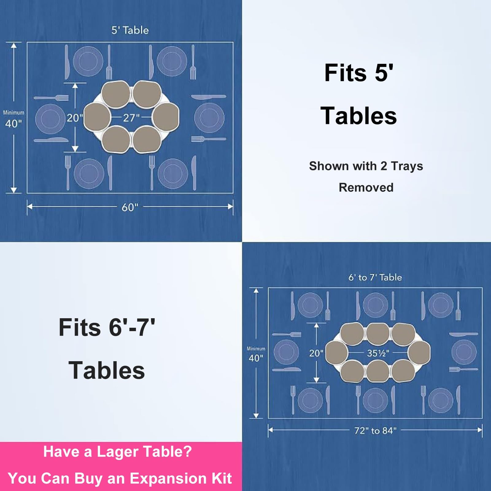 Plateau Tournant Rotatif, Mangeoire Rotative Plateaux Table Tournante Multifonctionnelle Rotation À 360° Facile À Nettoyer Réutilisable Adapté À La Cuisine Et À La Table À Manger
