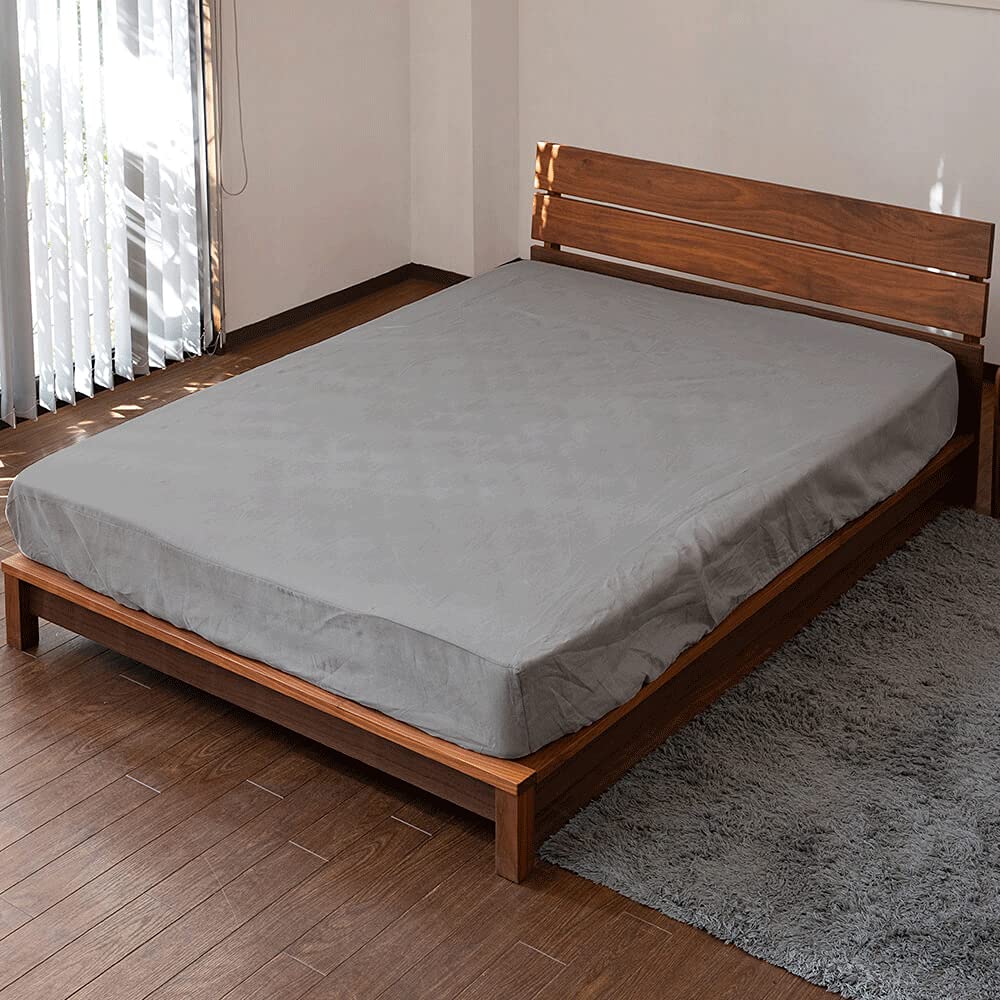 Amazon｜ボックスシーツ ワイドキング 麻100% フレンチリネン サニー