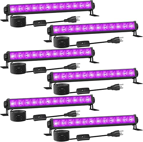 Miniatura 17 de Barra de luz negra de 40 W, luz negra LED con cable e interruptor de 6 pies, luces negras para fiesta brillante, Halloween, cumpleaños, pintura