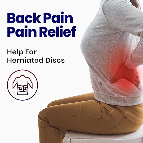 Miniatura 6 de Cinturón de apoyo lumbar transpirable para alivio del dolor del nervio ciático, cinturón de apoyo de espalda baja para levantamiento pesado,