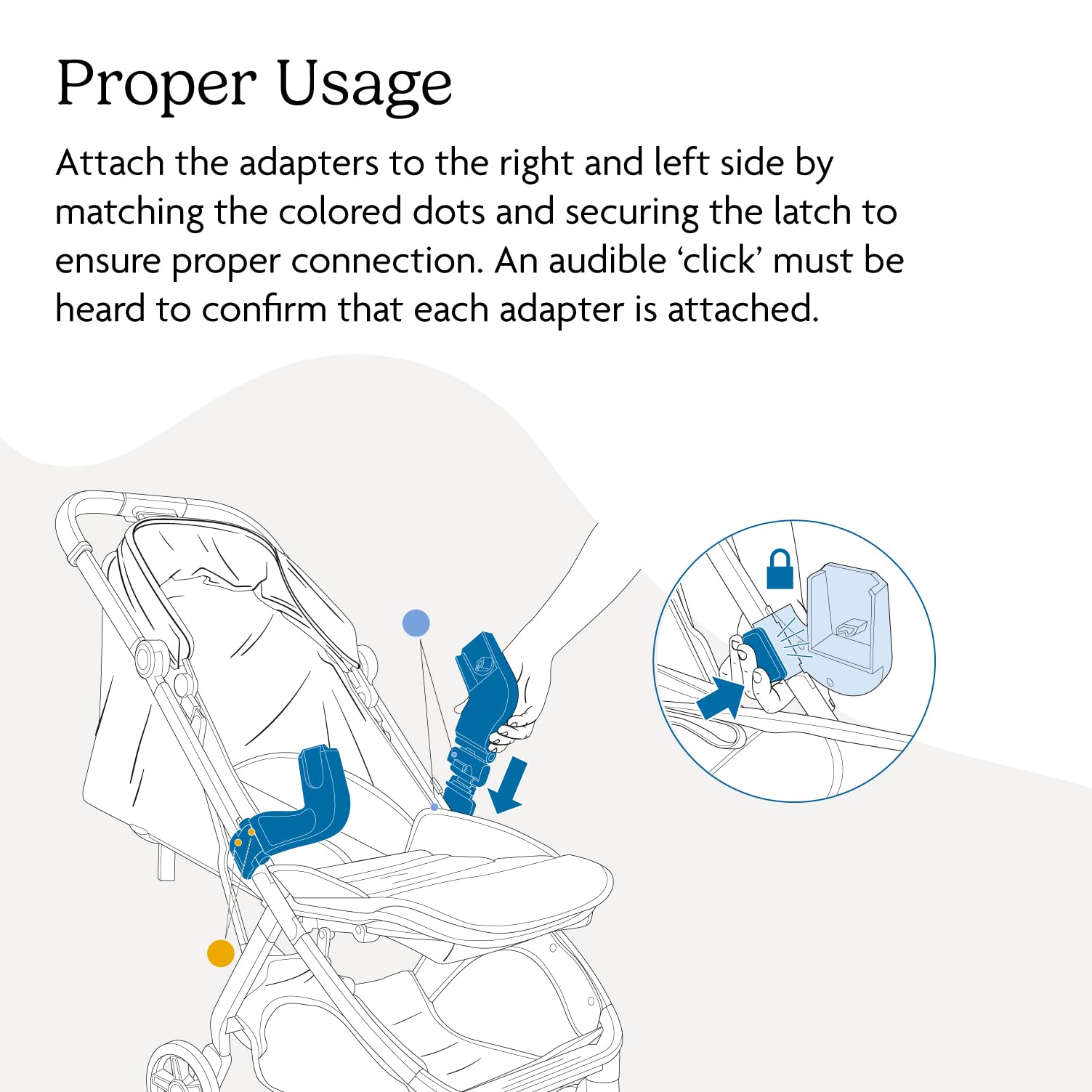 UPPAbaby Adaptateur de siège auto pour Minu V3 – Compatible avec Maxi-Cosi, Nuna, Clek – 1 paire