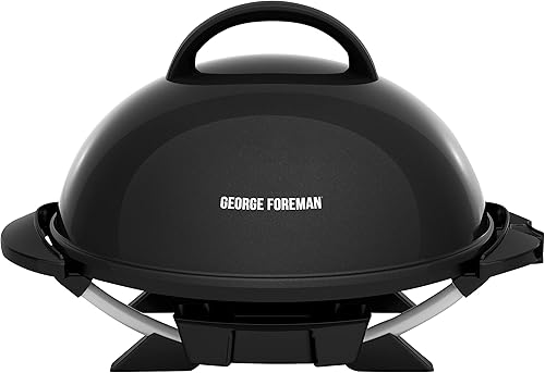 Miniatura 2 de George Foreman Parrilla eléctrica para interiores y exteriores, 15 servicios, negro