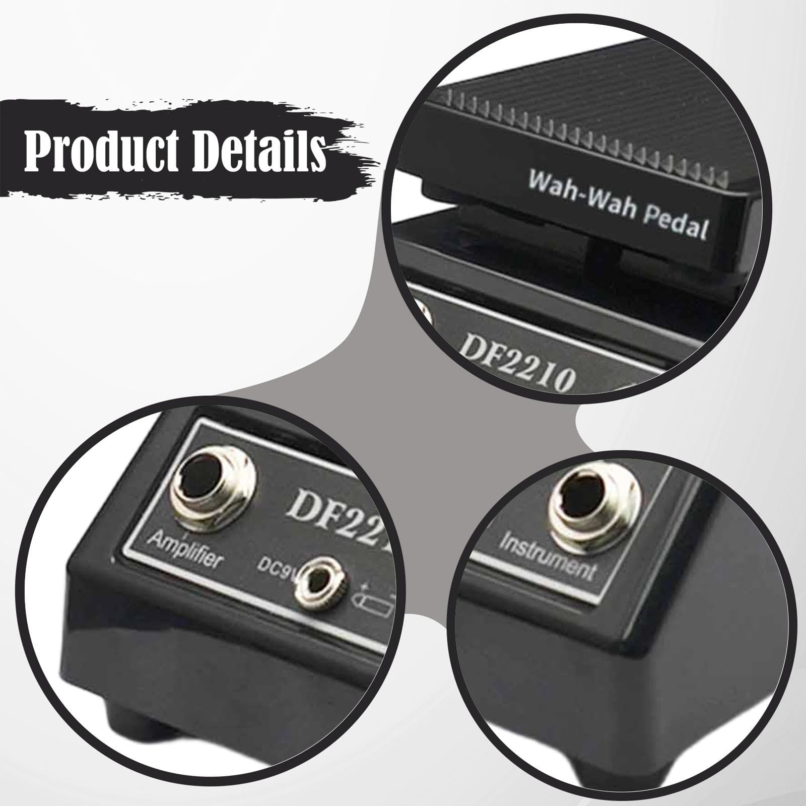 Amagogo Gitarrenpedal, rutschfest, tragbar, Effektpedal für Anfänger, Bühnenauftritte, Wah-sound