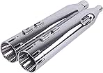 SHARKROAD 4.5'' Slip On Mufflers for Harley DavidsonTouring 2017-Up Models Upgrading, Perfect Fit, Amazing Riding Melody for Your Bike