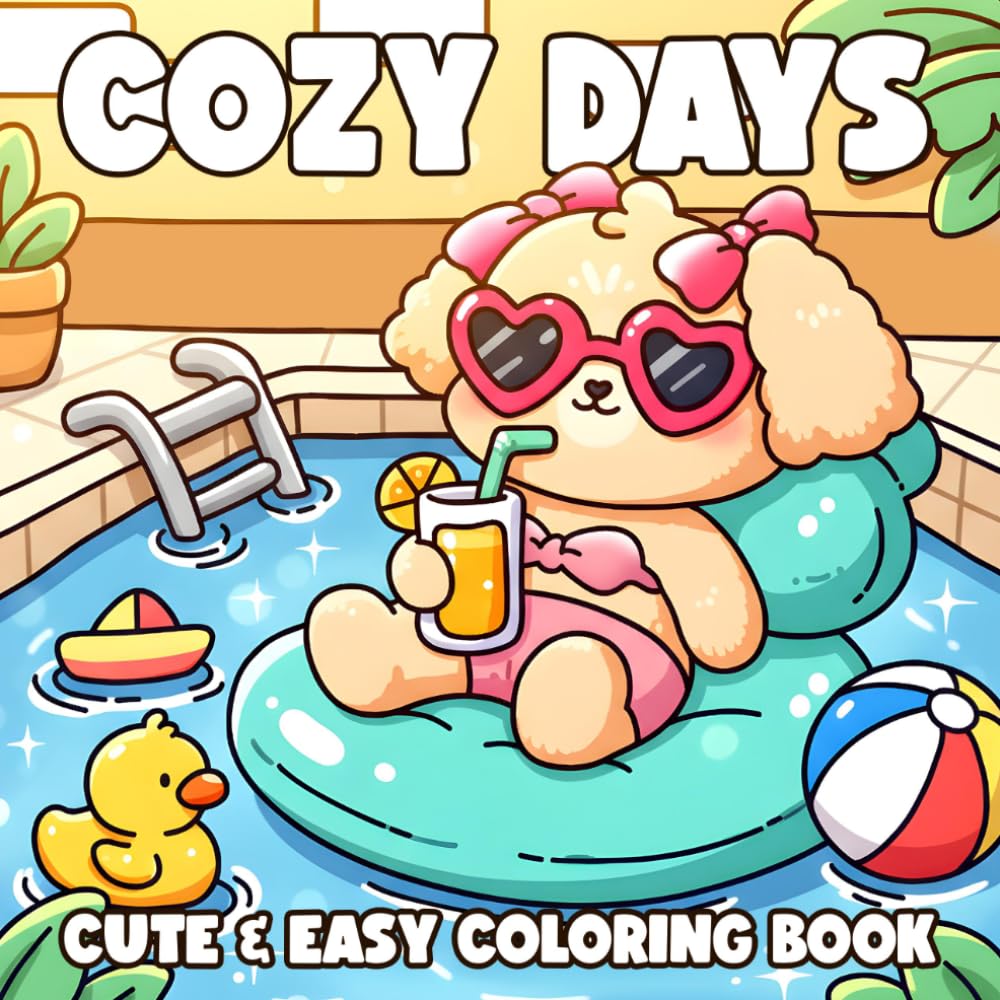 Cozy Days Coloring Book: Nordic Peace Cabins Coloring Book featuring Adorable Woodland Animals and Simple Comfy Lifestyle Scenes for Creative Calm