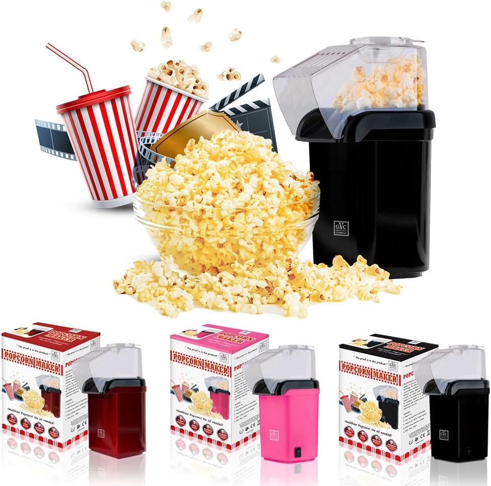 Great Value Company 1200 Watt Popcorn Maker with Butter Melting Container - Black