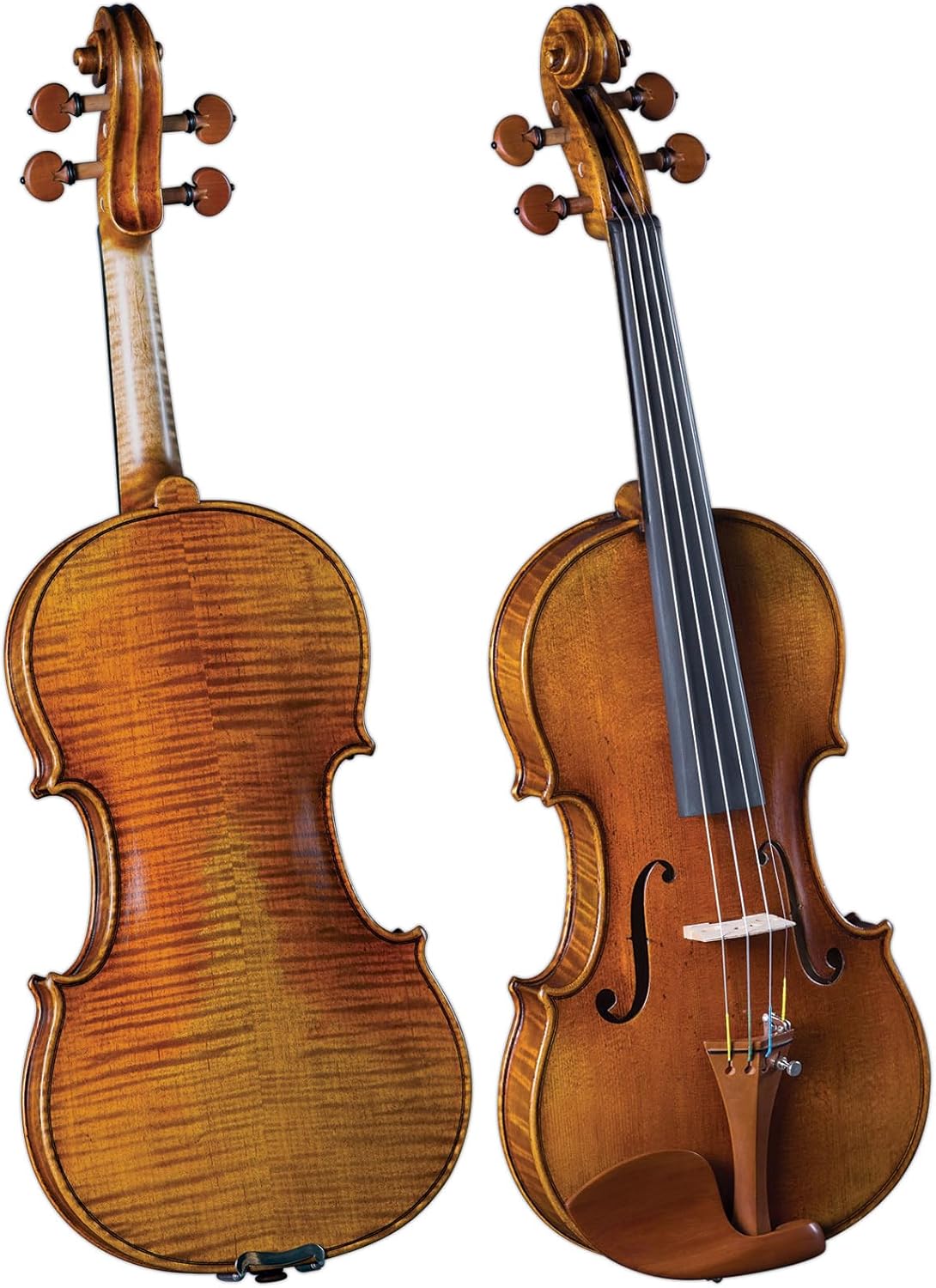 Cremona SV-800 Violin Bundle 4/4 Full Size – Setup, Ready to Play – Case and Accessories – Hand Varnished Select Solid Tonewoods with Relic’d Finish, Ebony Fingerboard and Hill-style Boxwood Fittings