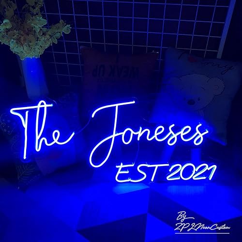 Vista 24 de Letreros LED de neón personalizados para decoración de pared de dormitorio, boda, fiesta de cumpleaños, decoración del hogar, letrero de neón
