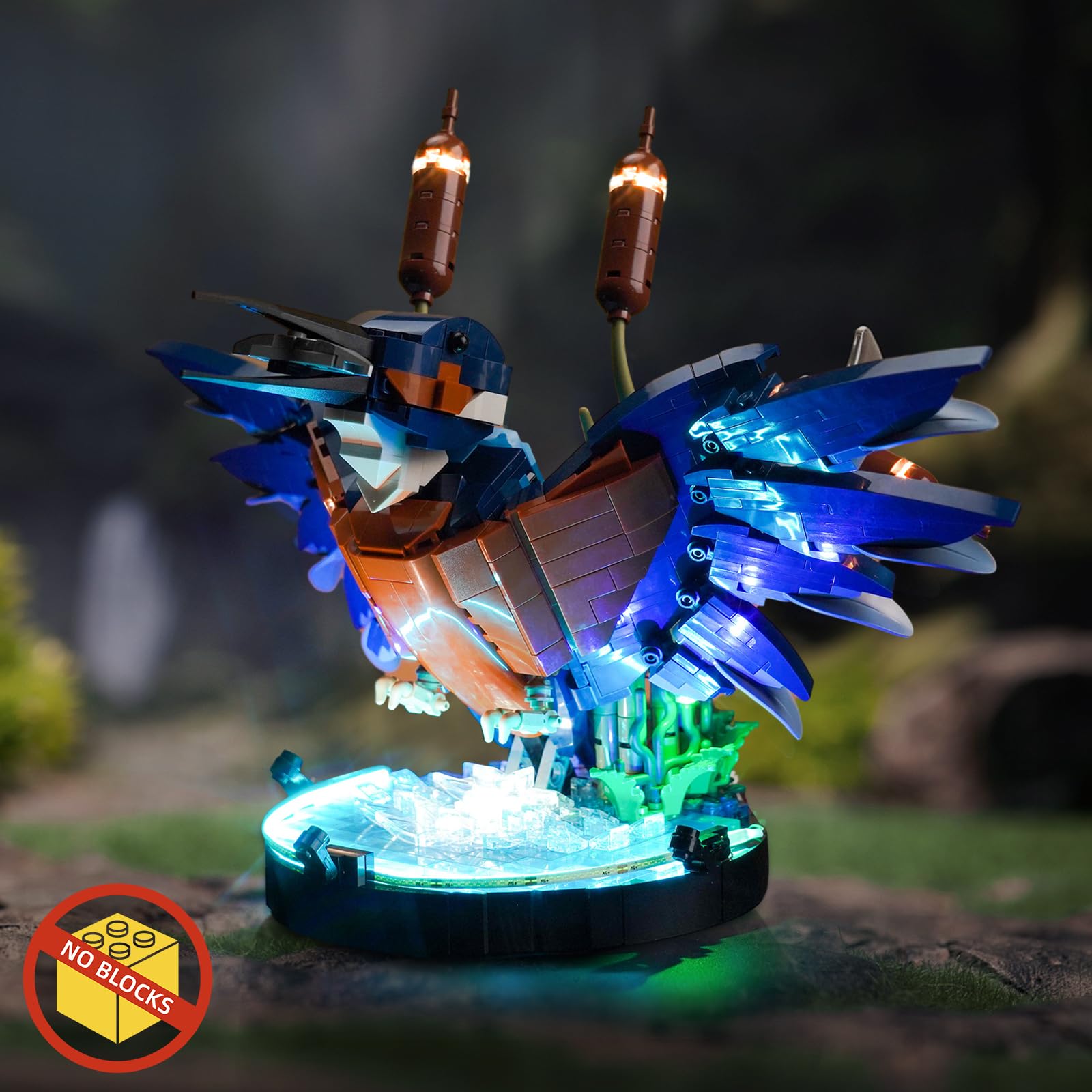BrickBling Zestaw świateł LED do Lego 10331 Kingfisher Bird (bez Lego), zestaw oświetlenia dekoracyjnego dla Lego Kingfisher Bird, kreatywne zabawki