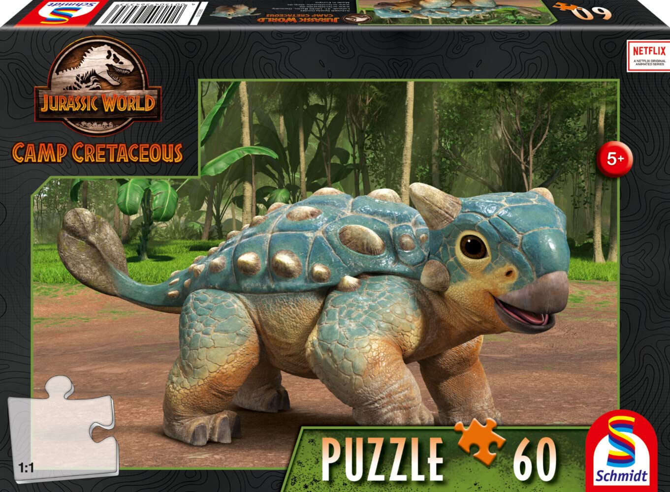 Schmidt Spiele Jurassic World 56435 - Puzzle da 60 pezzi, stampa animale, multicolore