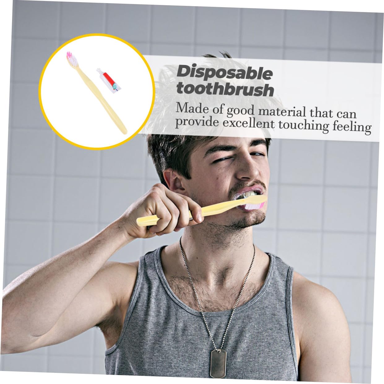 Homoyoyo Spazzolino da Denti Manuale Monouso con Dentifricio Confezionato Singolarmente Set da 100 Pezzi Trasparente per Viaggi Campeggio e Uso Quotidiano Igiene Orale
