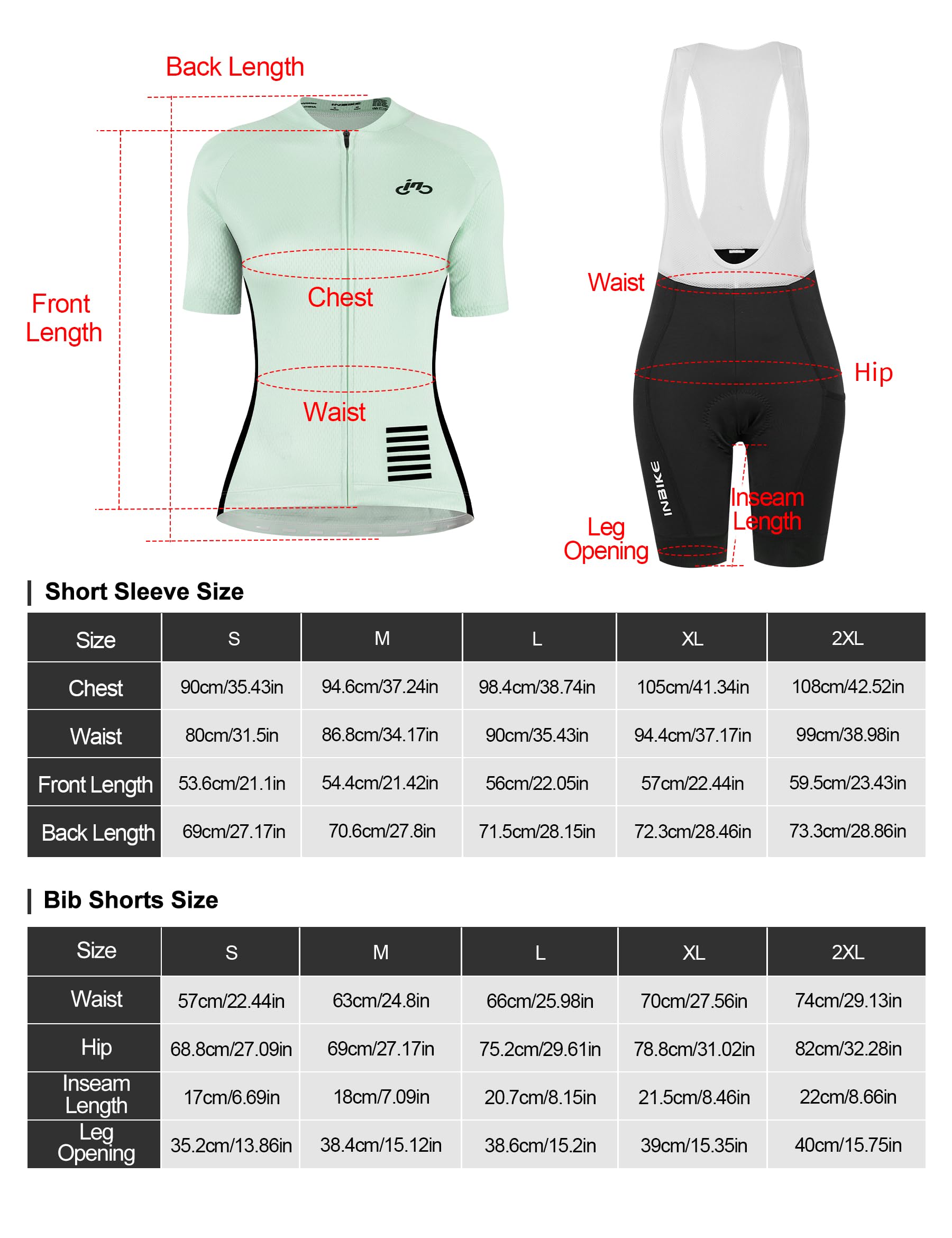 INBIKE Conjunto de maillot de ciclismo para mujer Culotte acolchado + maillot de ciclismo con 3 bolsillos Manga corta Verano Transpirable Secado rápido Suave Agradable al tacto DM