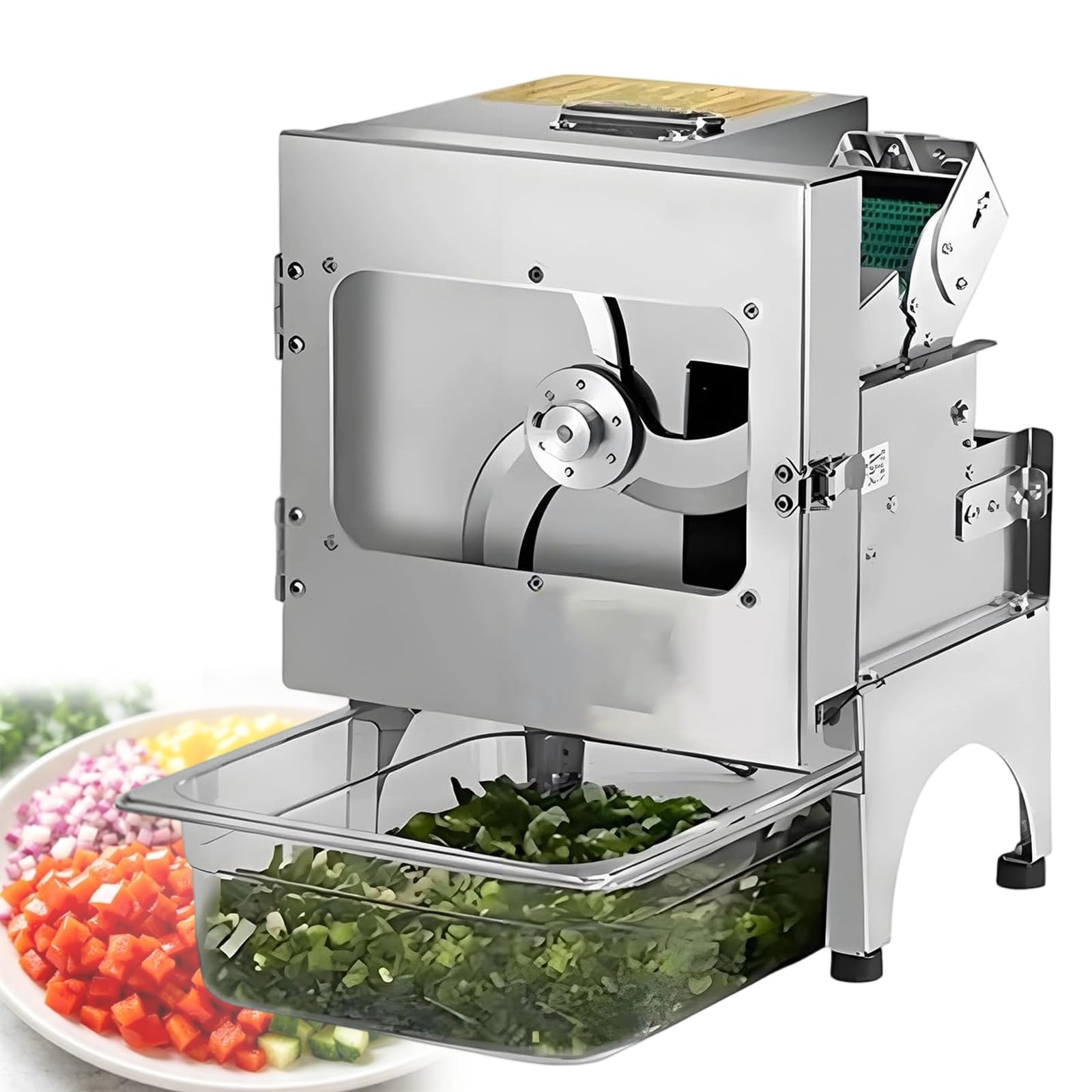 Xjymposium Electric Vegetable Chopper And Food Processor, Commercial Vegetable Slicer, Electric Vegetable Slicer, Vegetable Slicing Cutting Machine UpgradedModel