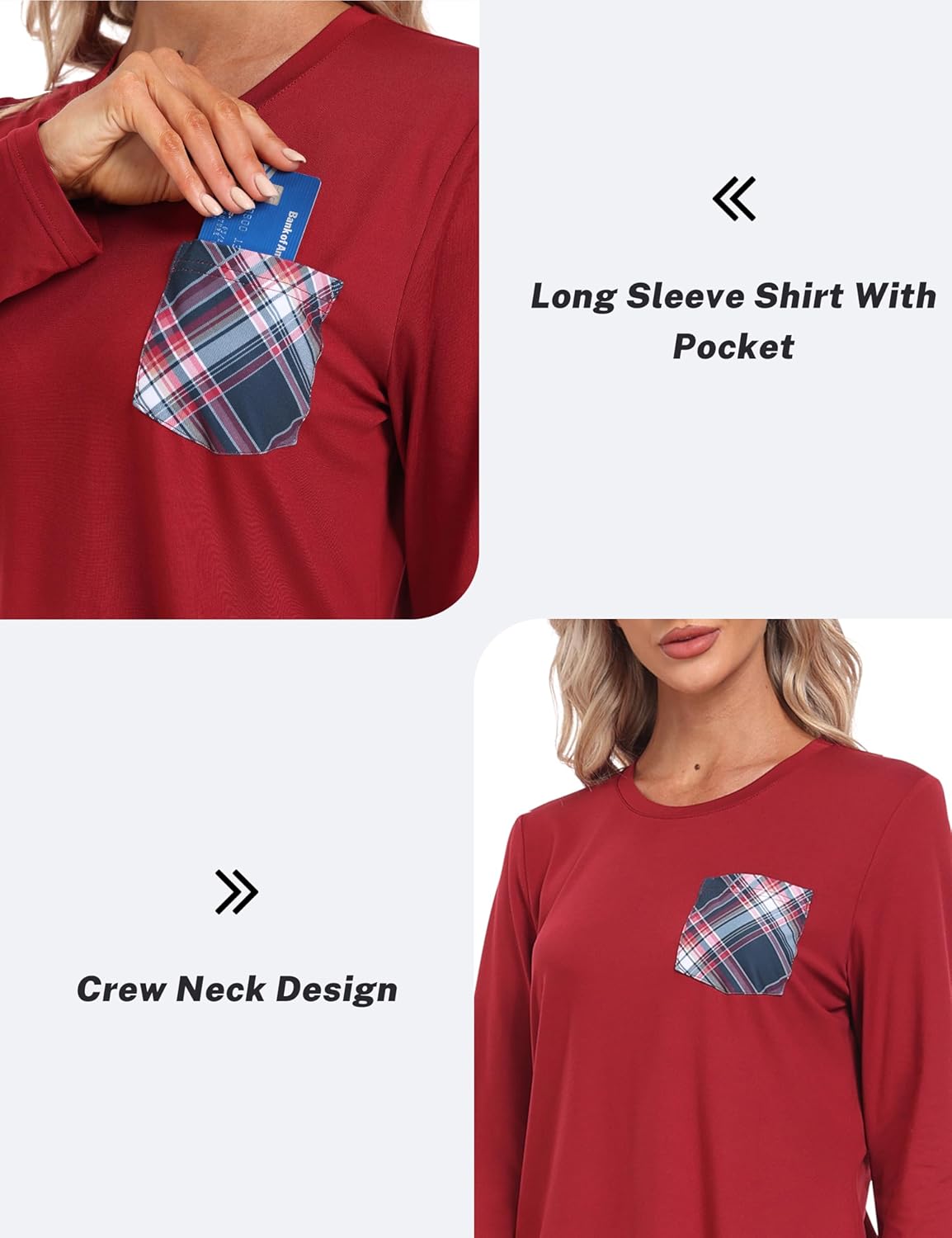 MoFiz Women's Pajama sets Long Sleeve Sleepwear Soft Christmas Pajamas 2 Piece Loungewear Warm Pjs Sets for Winter Holiday - Image 6