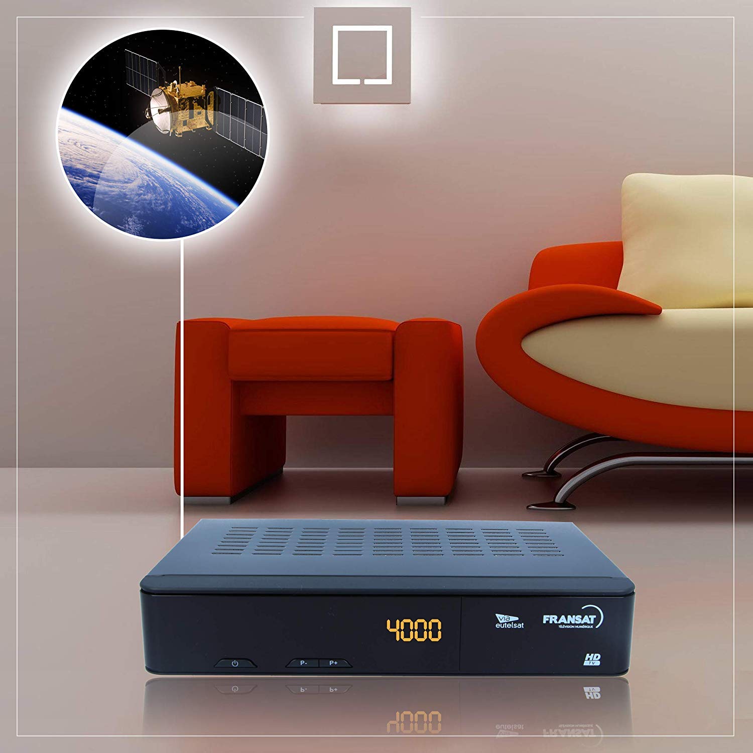 Fransat Satellite Récepteur TNT Decodeur - Sans Carte / USB / HDMI / MPEG4 / Full HD / 1080P