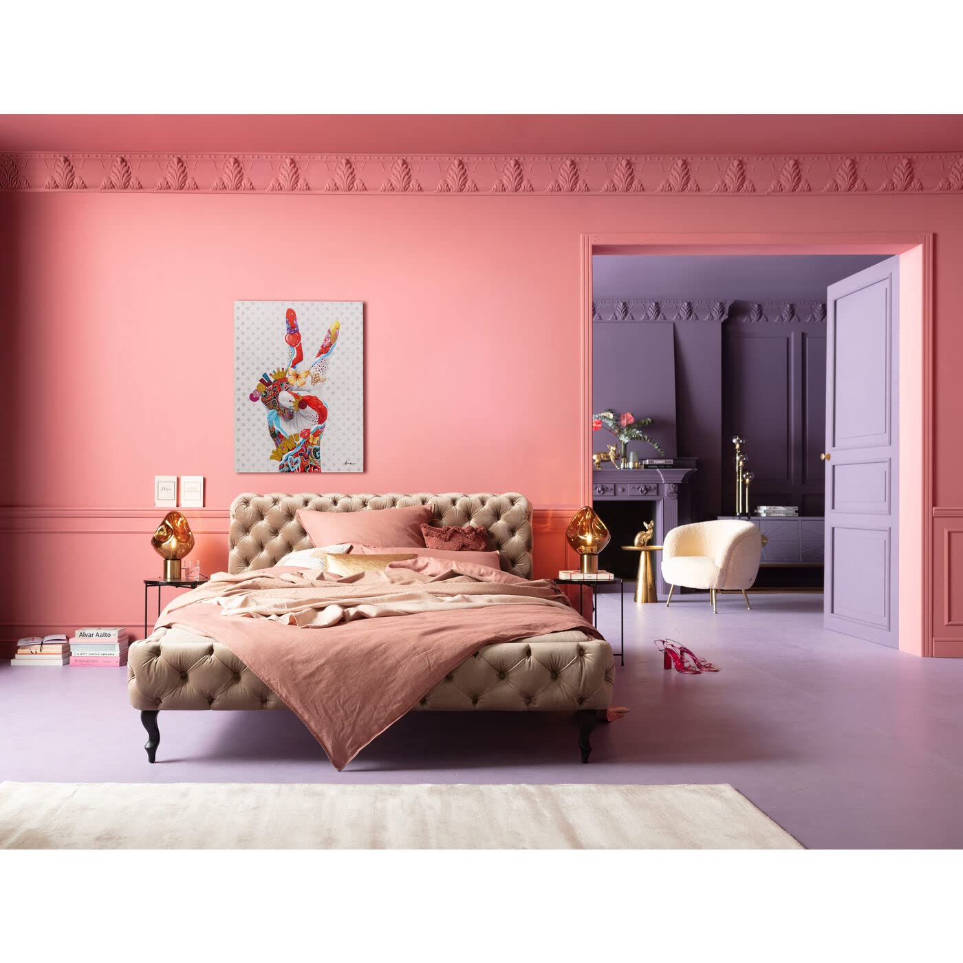 Amazon.co.jp: 【KARE（カレ）正規品】 アート ピースサイン 90×120cm