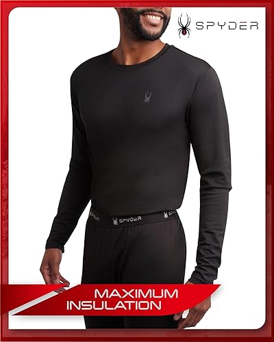 Miniatura 3 de Spyder Conjunto térmico de 2 piezas con forro polar para hombre y leggings largos de capa base