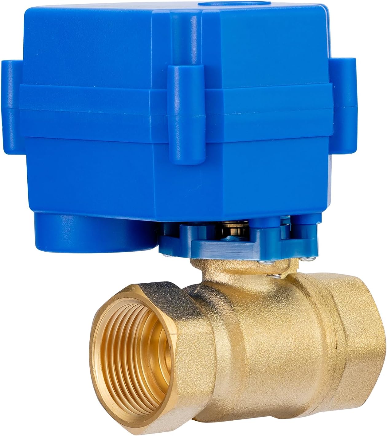 1" Motorized Ball Valve Brass Ball Valve with Standard Port, 9-24V AC/DC and 2 Wire Auto Return Setup