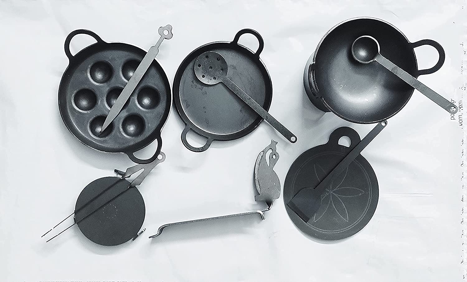 MagilMithra® Traditional Iron Made Miniature Kitchen / COOKWARE Set (Set of 11 / Iron Made)