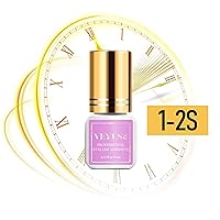 Vista 2 de VEYES INC Pegamento para pestañas de 0.2 onzas líquidas, 1-2 segundos, tiempo de secado, 8 semanas, pegamento de extensión de pestañas, adhesivo