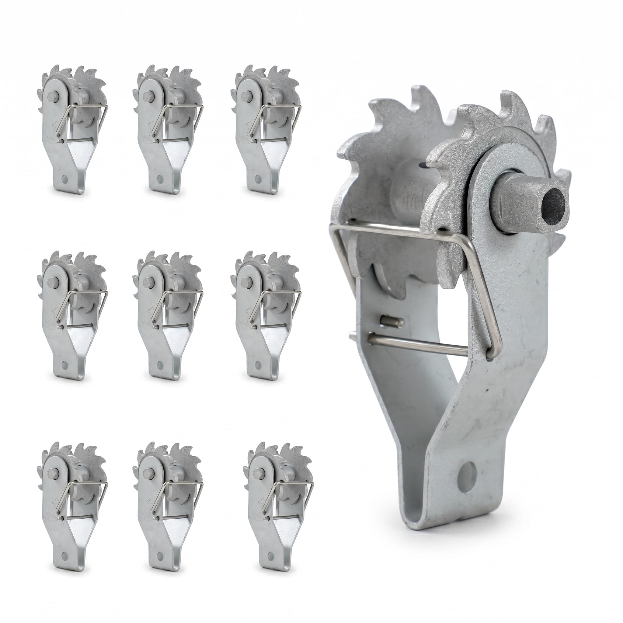 KATSU 10X Tendeur de fil de clôture électrique, Tendeur à Cliquet de Clôture en Ligne Robuste de Alliage d'Aluminium, Crépine de fil de Clôture pour Bétail Ferme Jardin 667212