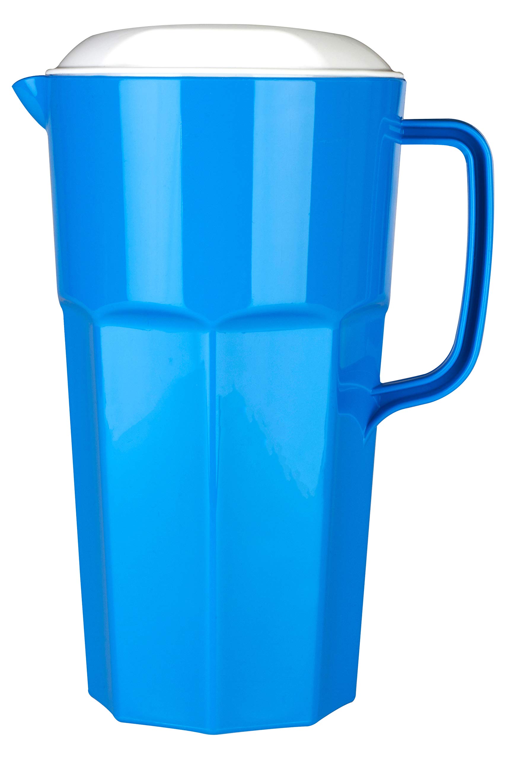 Premier Housewares 2 Ltr Pitcher Pp Plastic Lid Blue/White