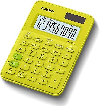 Amazon.co.jp: カシオ カラフル電卓 ライムグリーン 10桁 ミニミニ