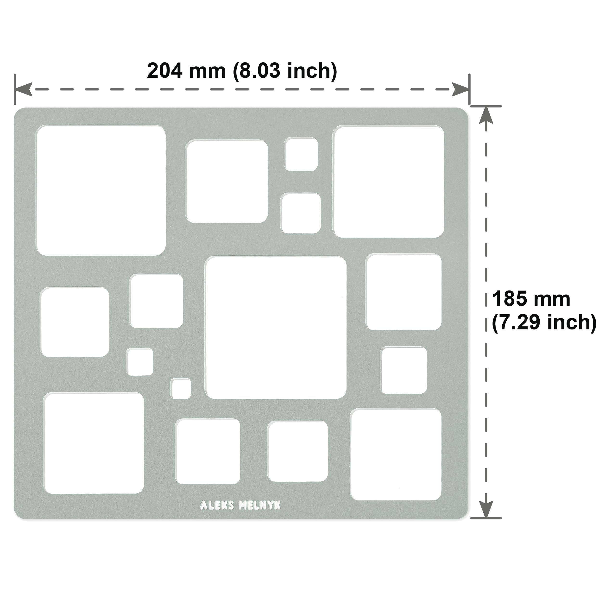 Amazon.com : Aleks Melnyk No.209 Metal Squares Template