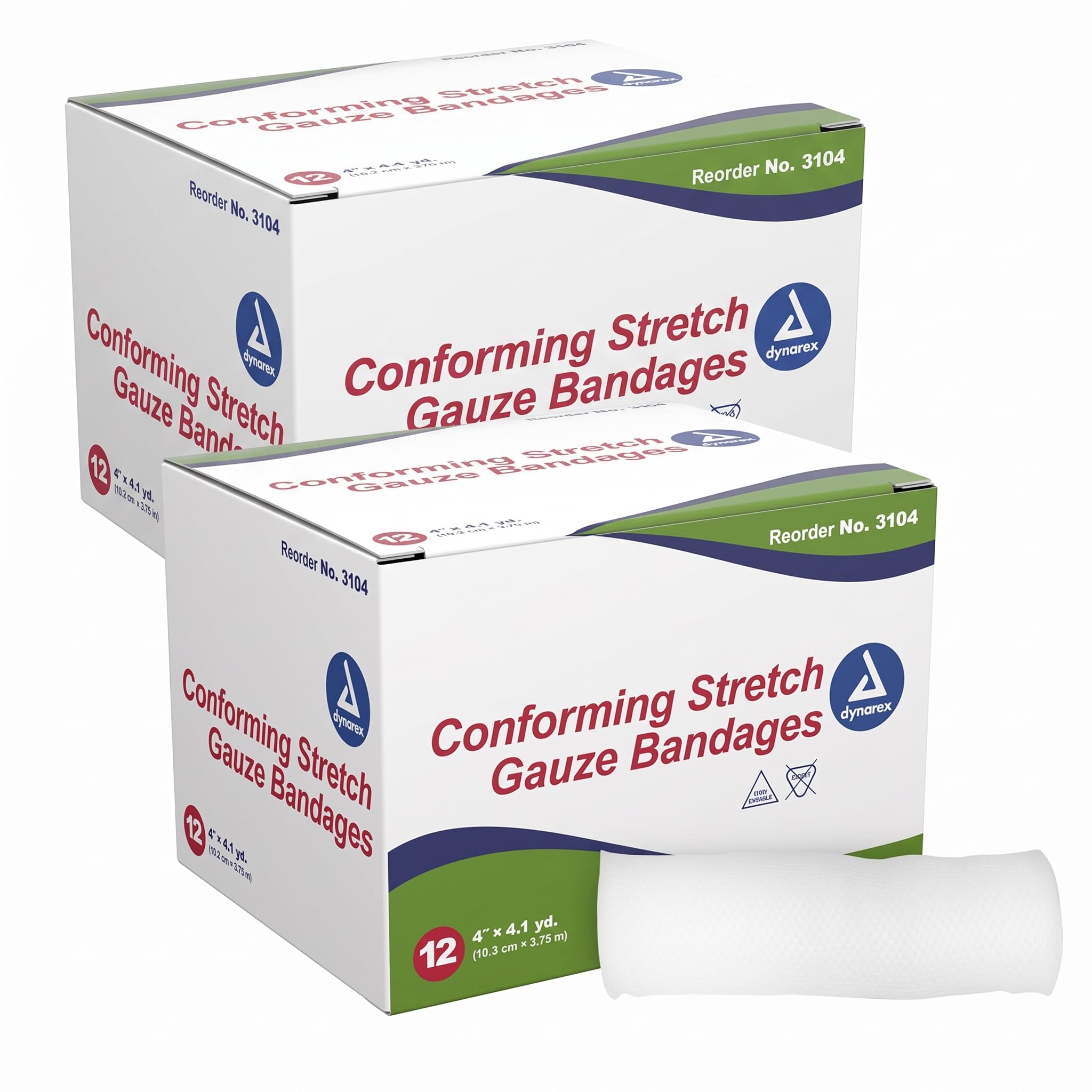Dynarex Stretch Gauze Bandages, 4" x 4.1 yds, Non-Sterile & Latex-Free, Wound Care in Medical and Home Environments, 1 Box of 12 Dynarex Stretch Gauze Bandages — Amazon image 9
